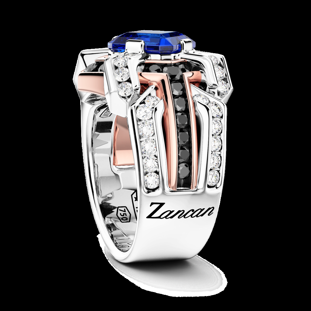 Zancan Anello Zancan in oro 18kt con zaffiro blu Offerte esclusive
