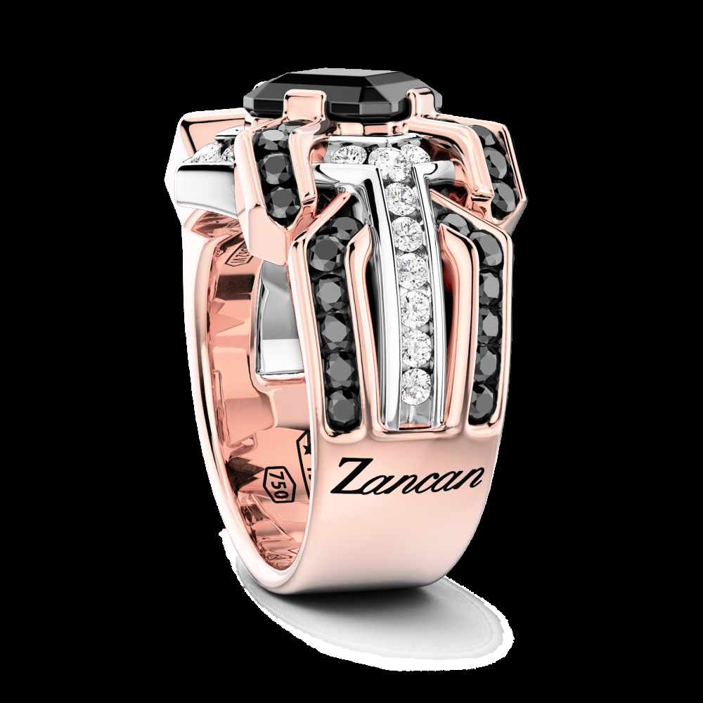 Zancan Anello Zancan in oro 18kt con diamante nero Lightning offer