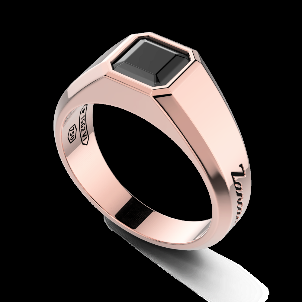 Zancan Anello Zancan in oro 18kt con diamante nero Offerte speciali