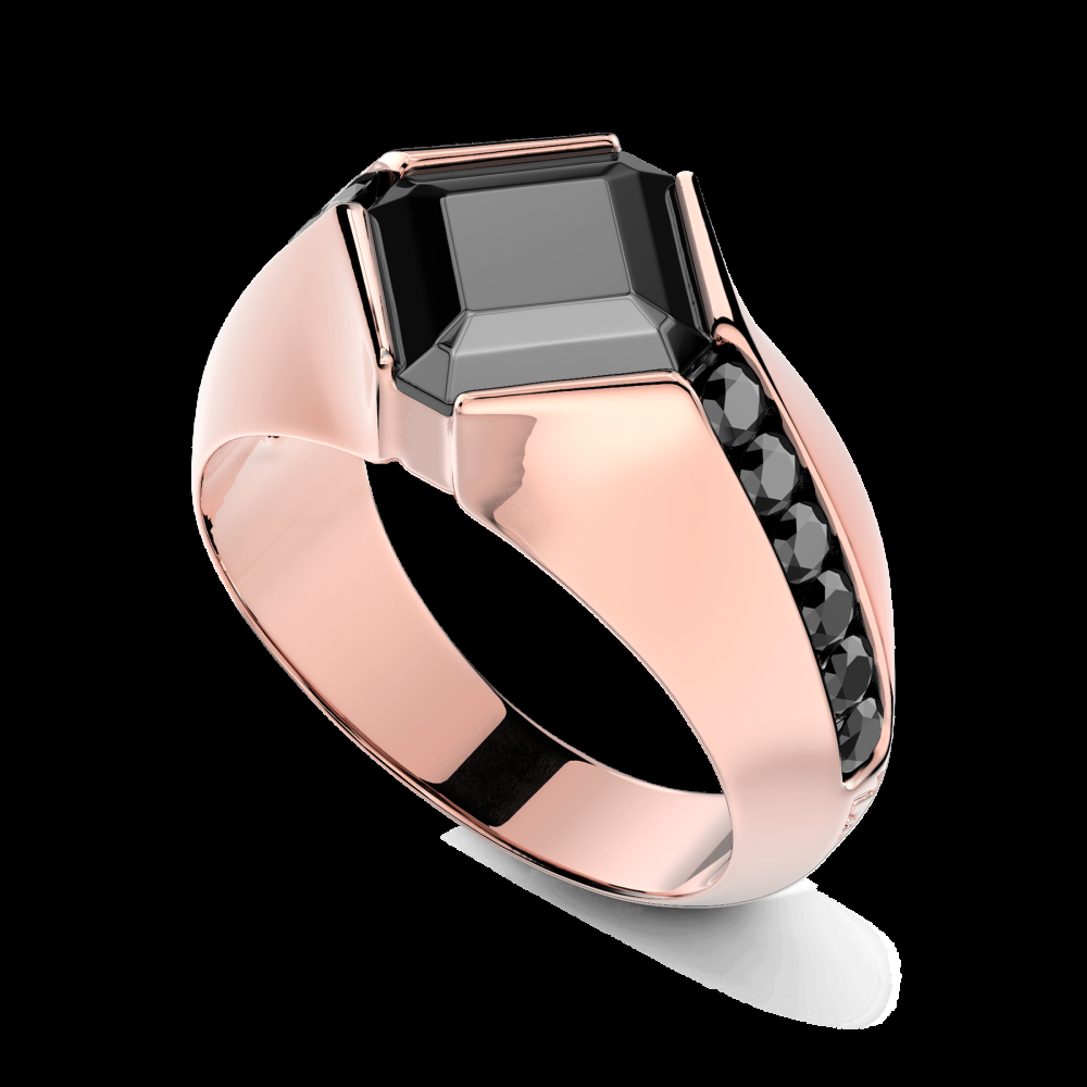 Zancan Anello Zancan in oro 18kt con diamante nero Super Saving Price