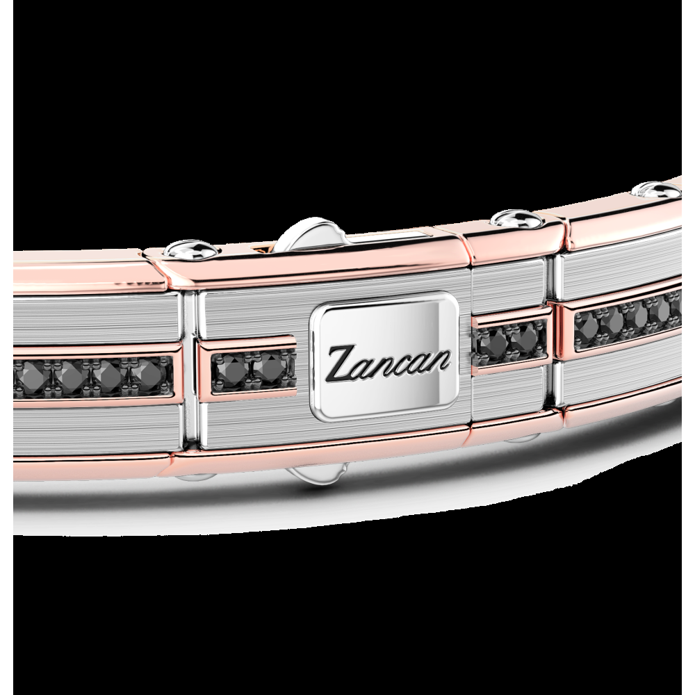 Zancan Bracciale Zancan in oro 18kt con diamanti neri Ritorno libero