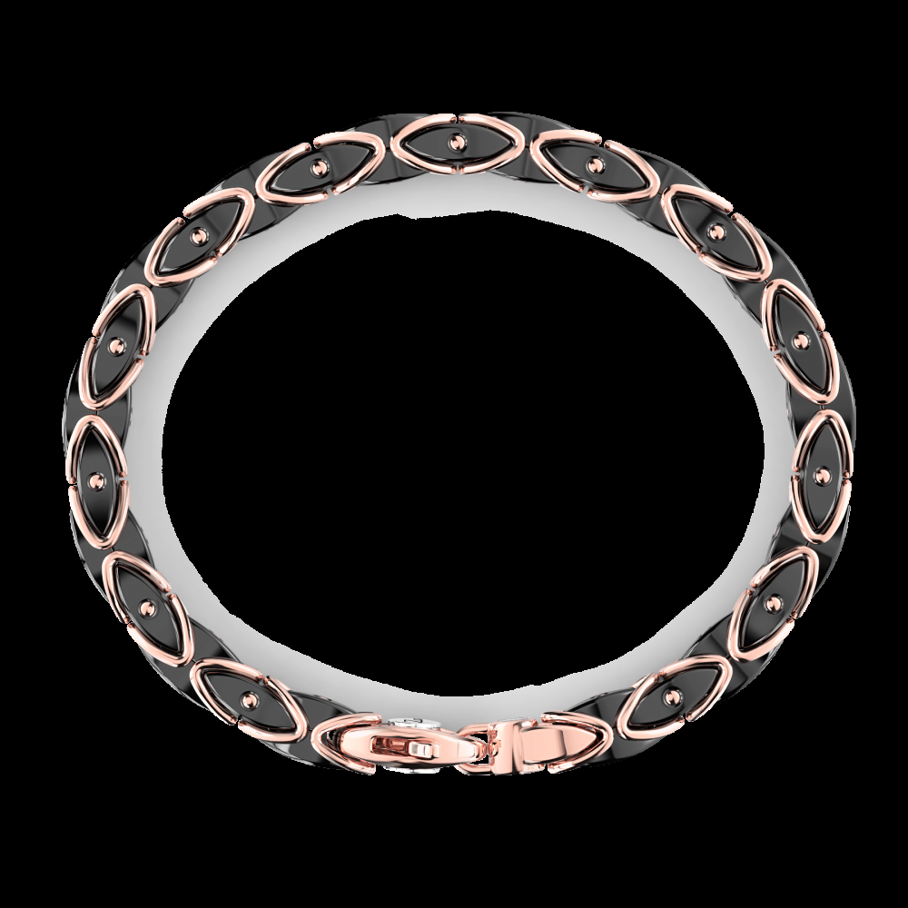 Zancan Bracciale Zancan in oro 18kt e ceramica nera Fino al 50% di sconto