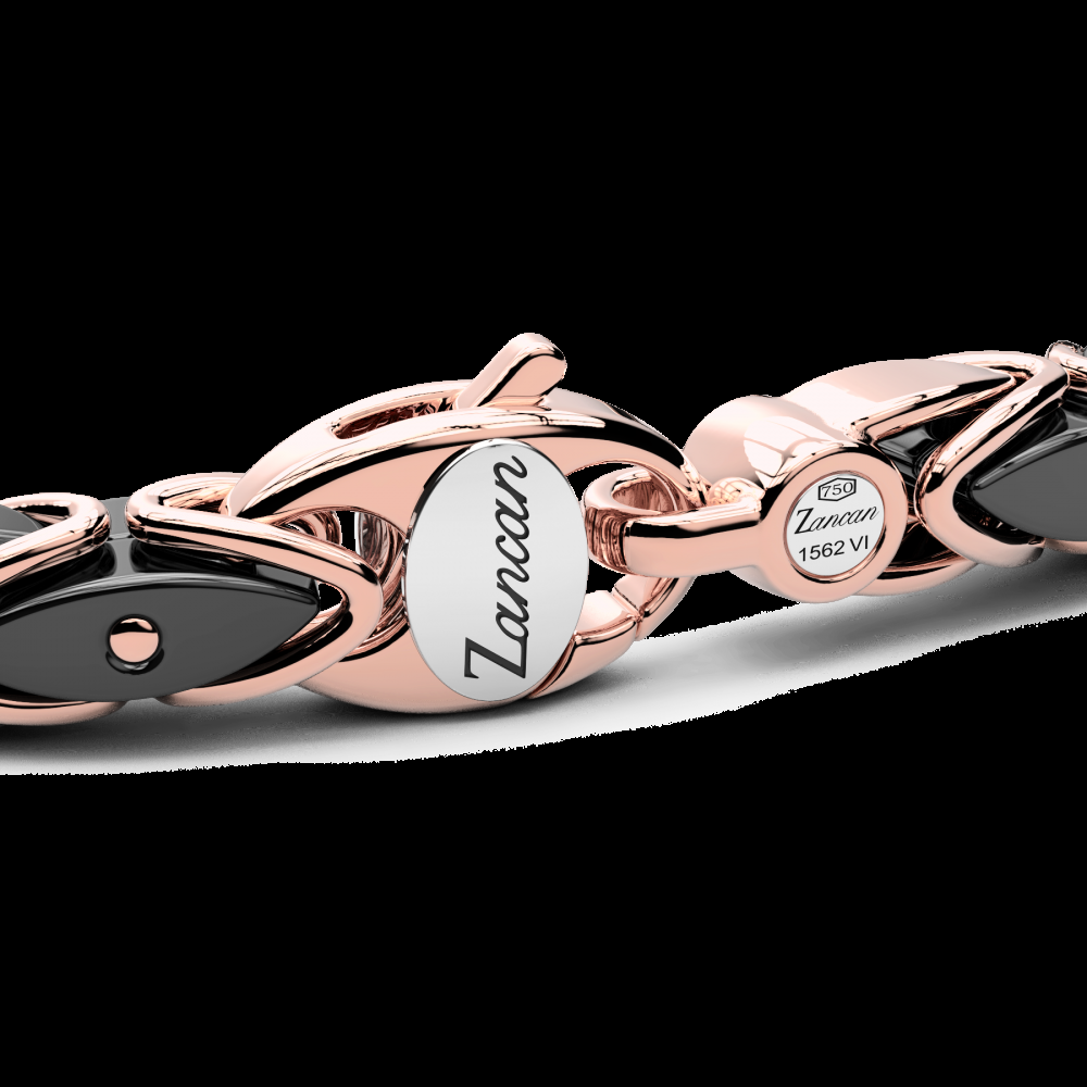 Zancan Bracciale Zancan in oro 18kt e ceramica nera Fino al 50% di sconto