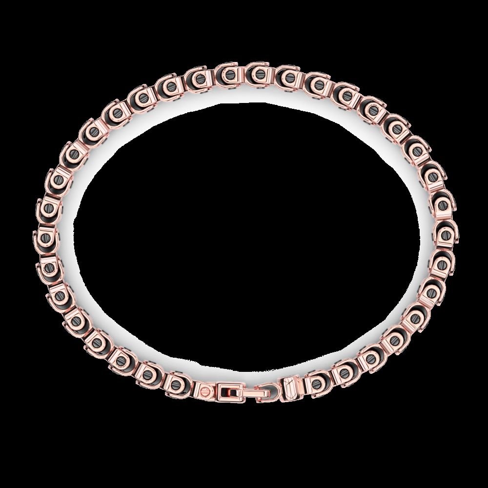 Zancan Bracciale Zancan in oro 18kt e ceramica nera Sostegno trimestrale