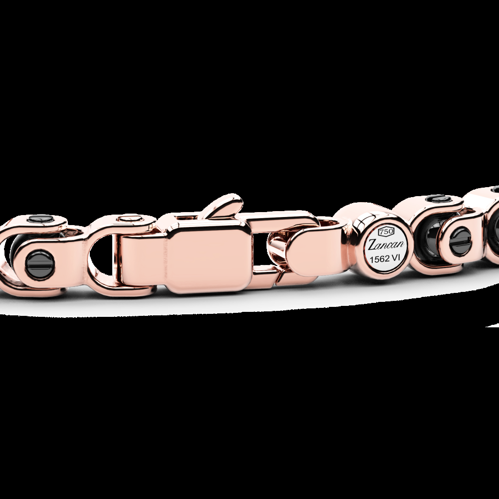 Zancan Bracciale Zancan in oro 18kt e ceramica nera Sostegno trimestrale