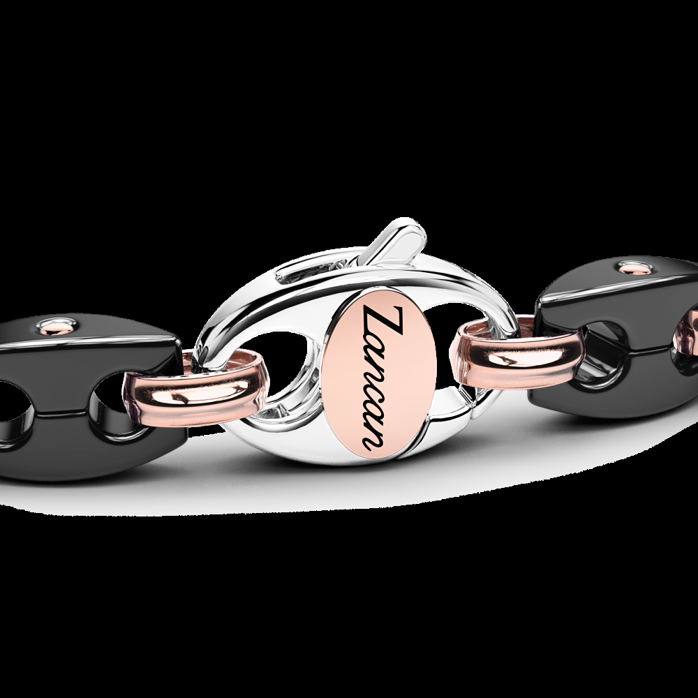 Zancan Bracciale Zancan in oro 18kt e ceramica nera Esporta salva