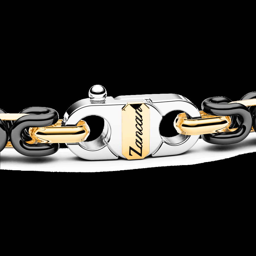 Zancan Bracciale Zancan in oro 18kt e ceramica nera Italy