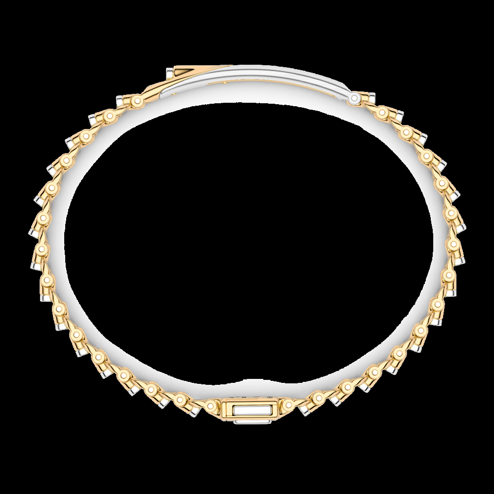 Zancan Bracciale Zancan in oro 18kt con targa centrale Convenienza