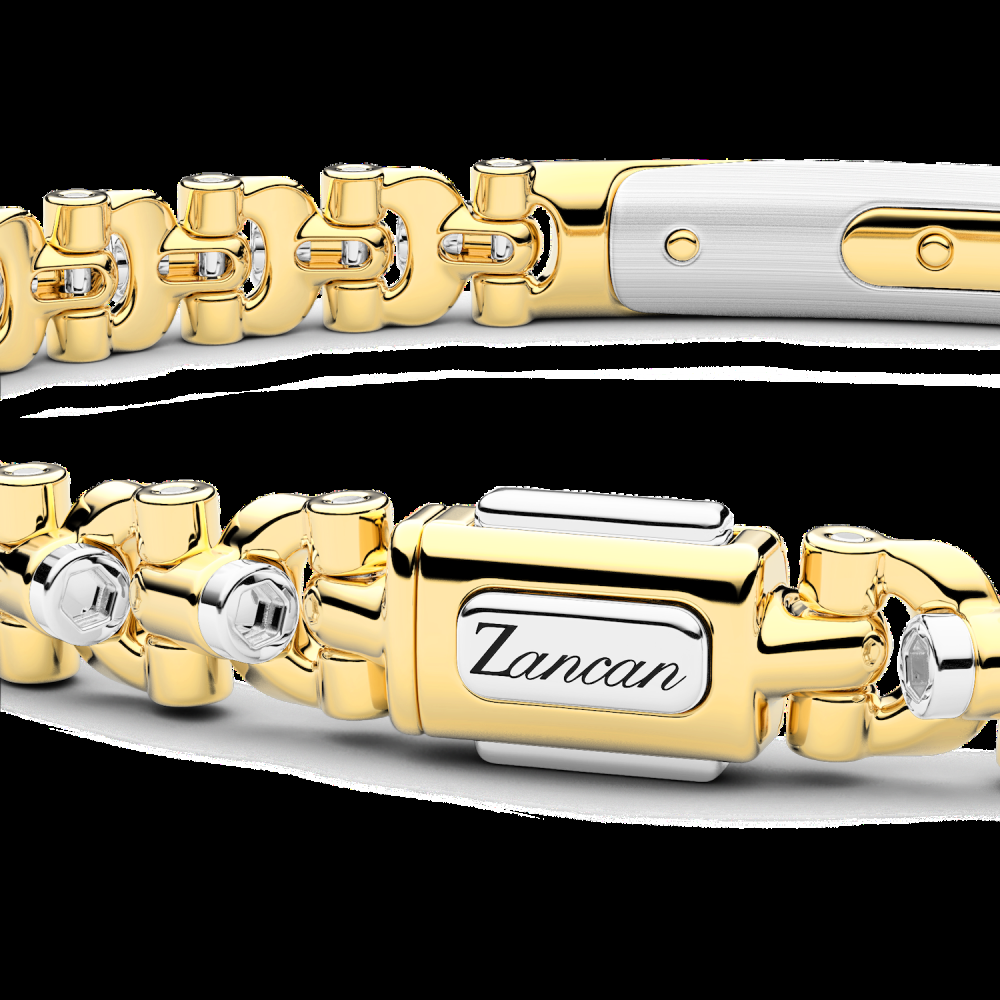 Zancan Bracciale Zancan in oro 18kt con targa centrale Convenienza
