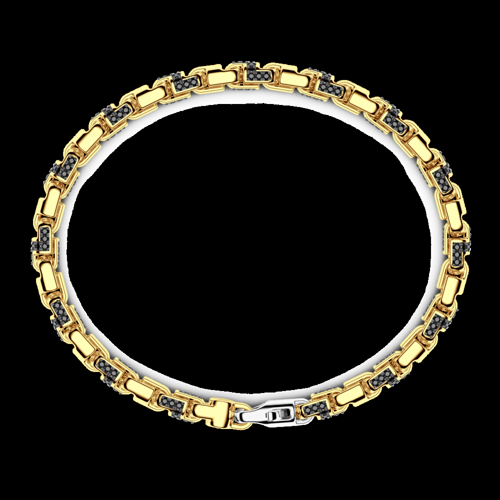 Zancan Bracciale Zancan in oro giallo 18kt e diamanti neri Economico