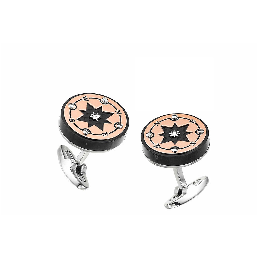 Zancan Gemelli Zancan in acciaio nero con rosa dei venti Shopping online
