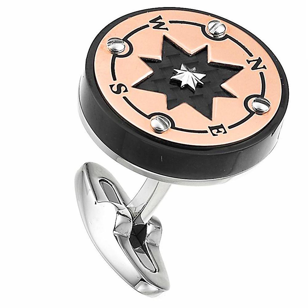 Zancan Gemelli Zancan in acciaio nero con rosa dei venti Shopping online