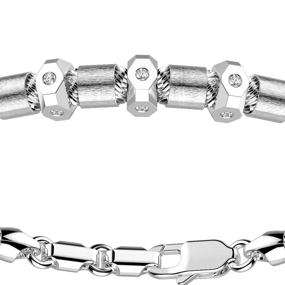 Zancan Bracciale Zancan in argento a sfere con inserti satinati Sconti VIP
