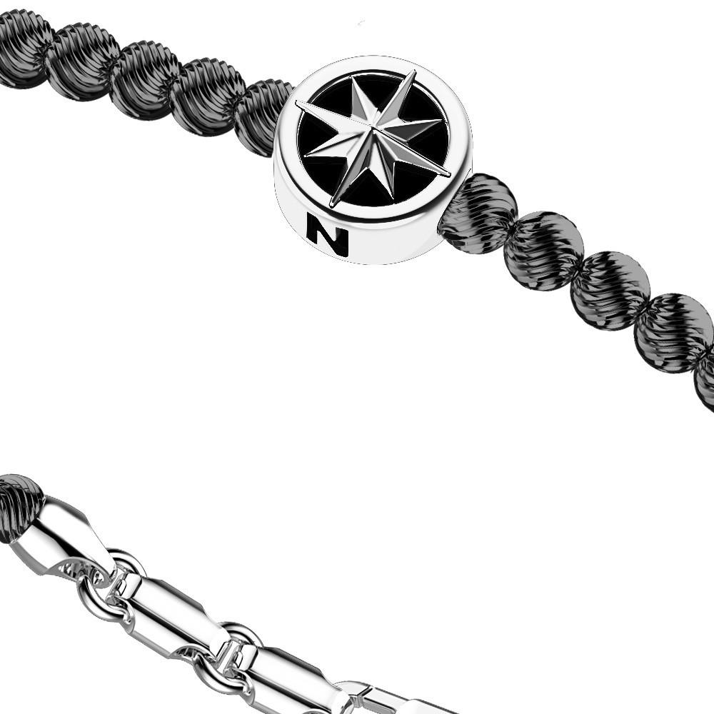 Zancan Bracciale Zancan in argento a sfere con rosa dei venti Promozione temporanea