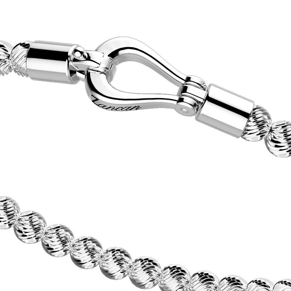 Zancan Bracciale Zancan in argento a sfere con chiusura moschettone Solo un giorno rimasto