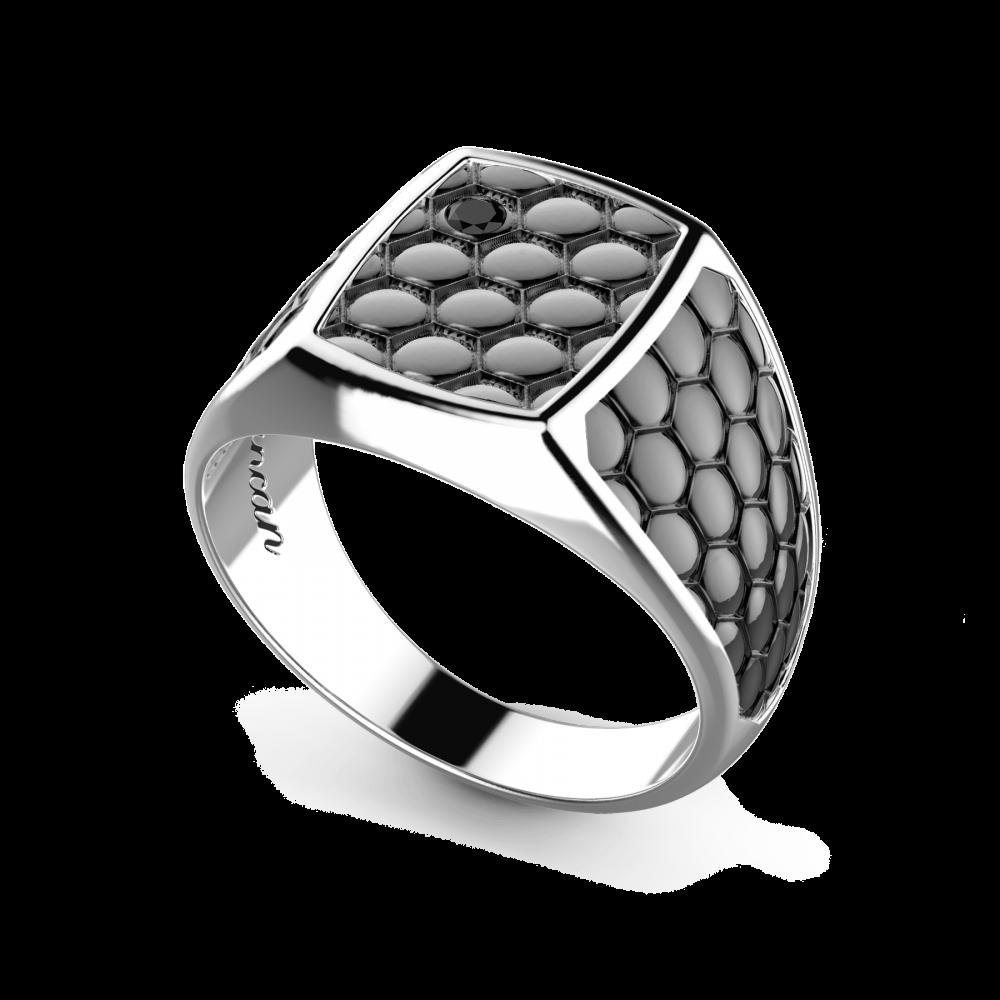 Zancan Anello chevalier Zancan in argento brunito 50% di sconto per tempo limitato