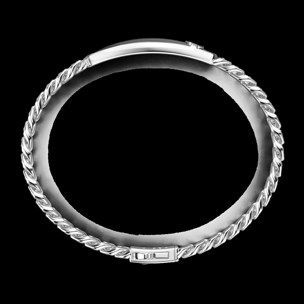 Zancan Bracciale Zancan a grumette in argento con targa Shopping Online