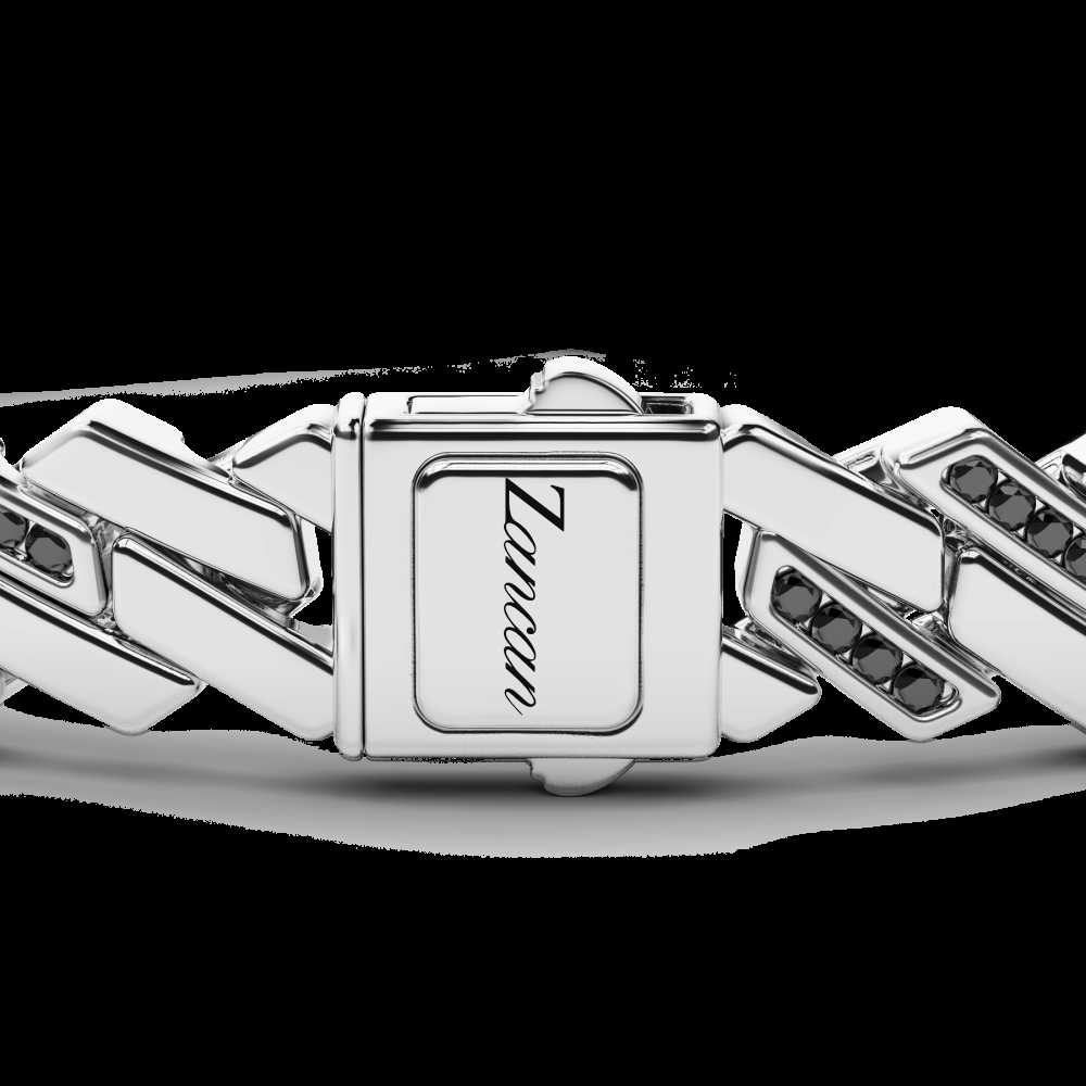 Zancan Bracciale solo maglia Zancan in argento con pietre nere Vendite Flash
