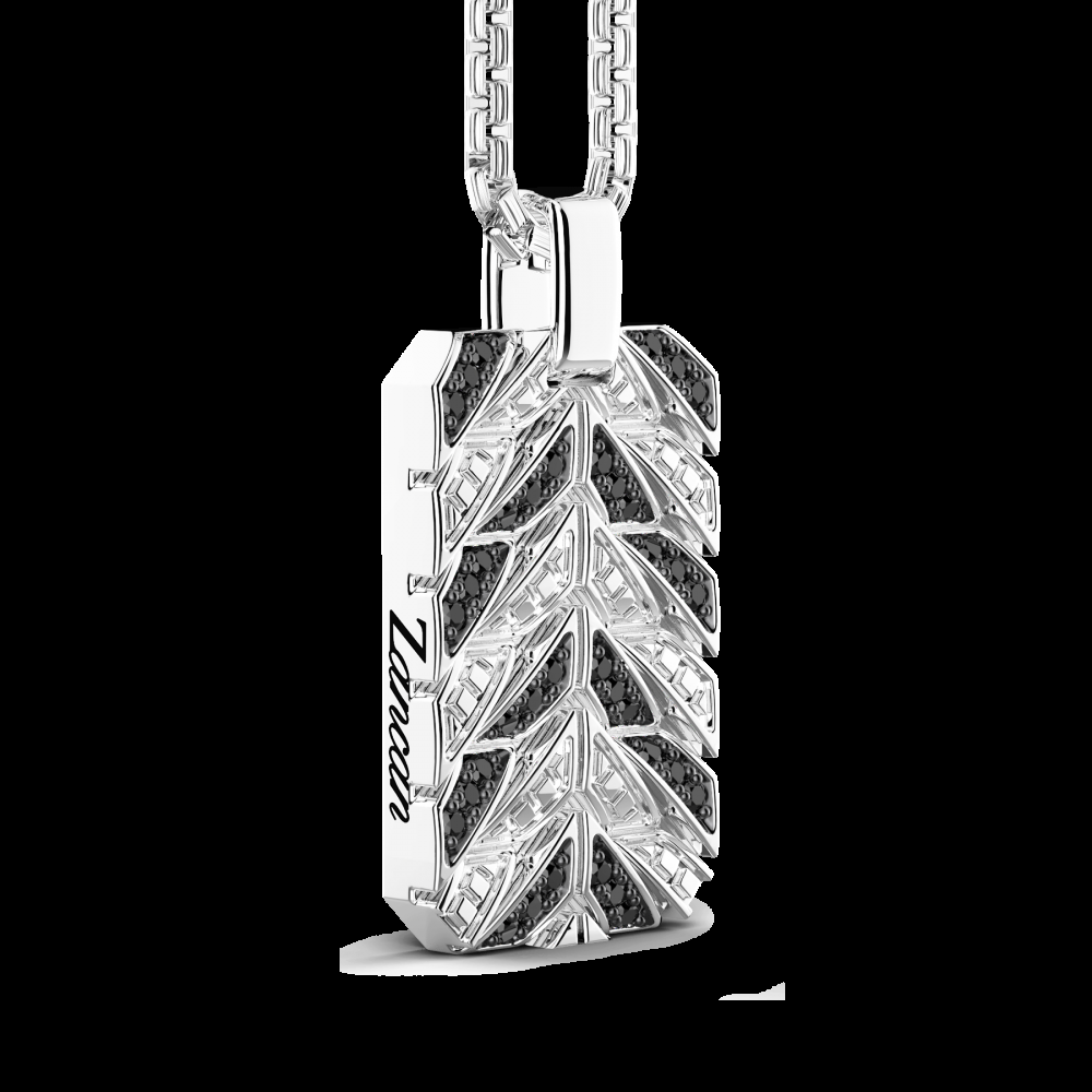 Zancan Collana Zancan in argento con pendente a targa e pietre Spedizione gratuita