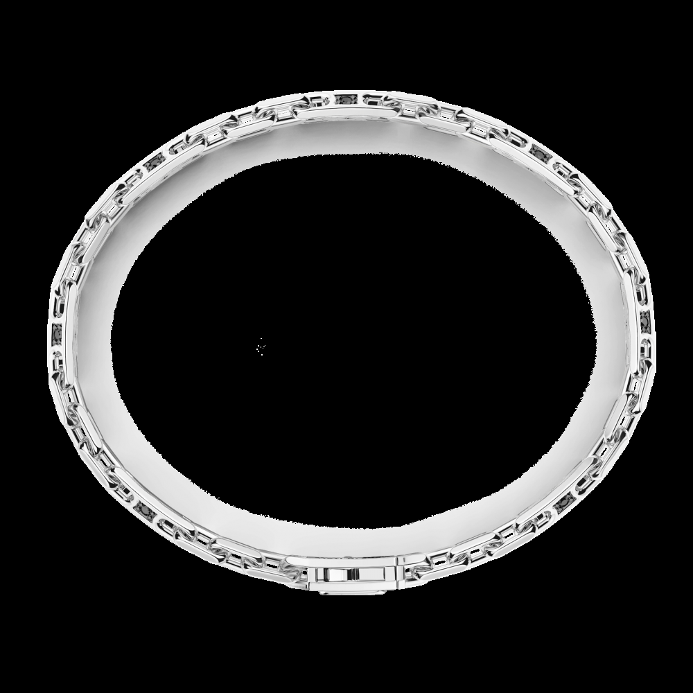Zancan Bracciale solo maglia Zancan in argento con pietre nere Offerta speciale