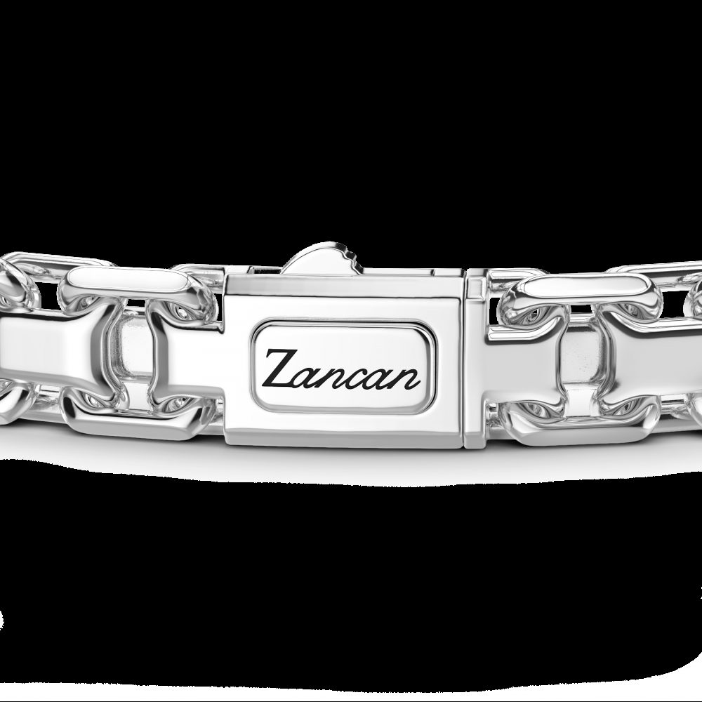 Zancan Bracciale solo maglia Zancan in argento con pietre nere Offerta speciale