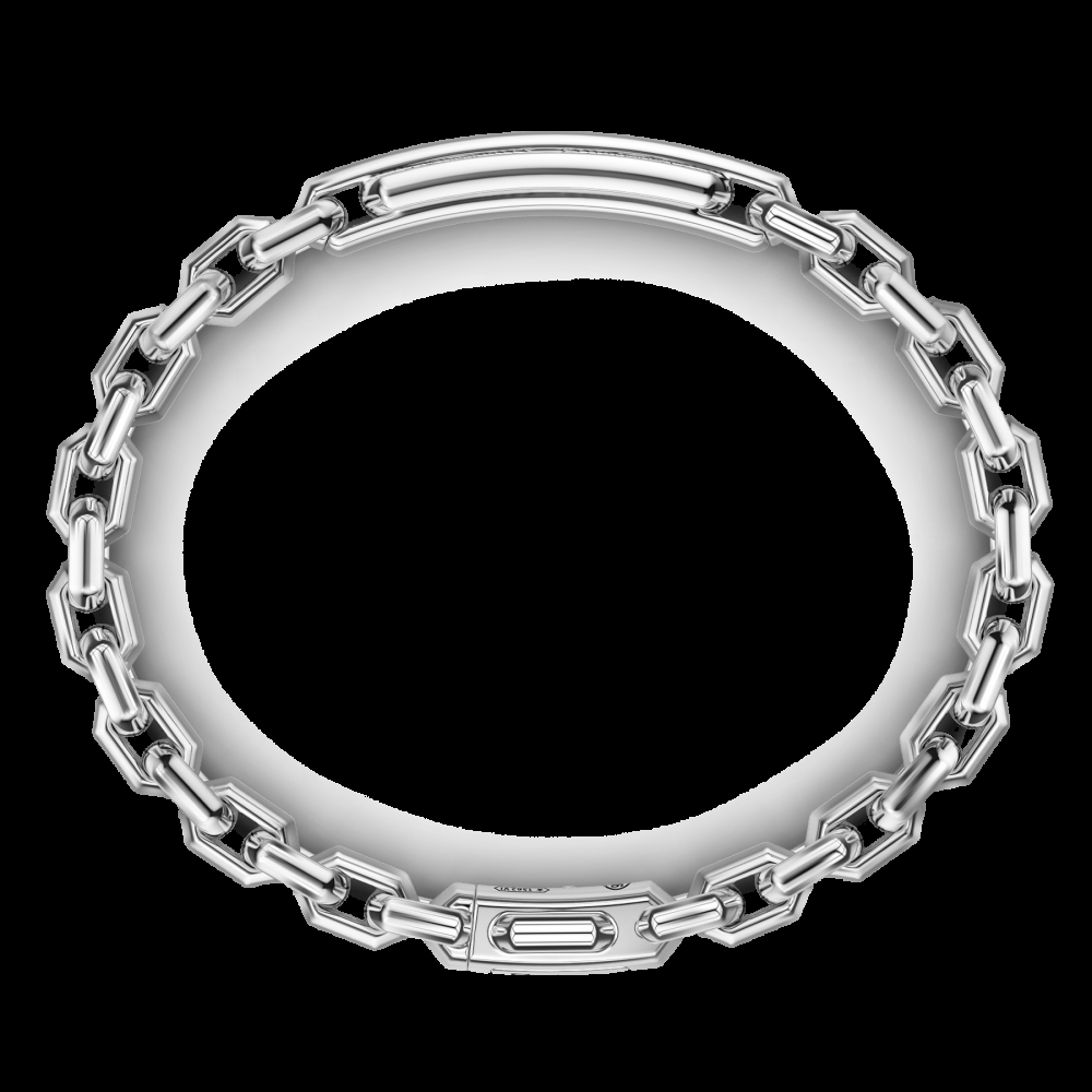 Zancan Bracciale Zancan in argento con targa e pietre nere Flash Sale