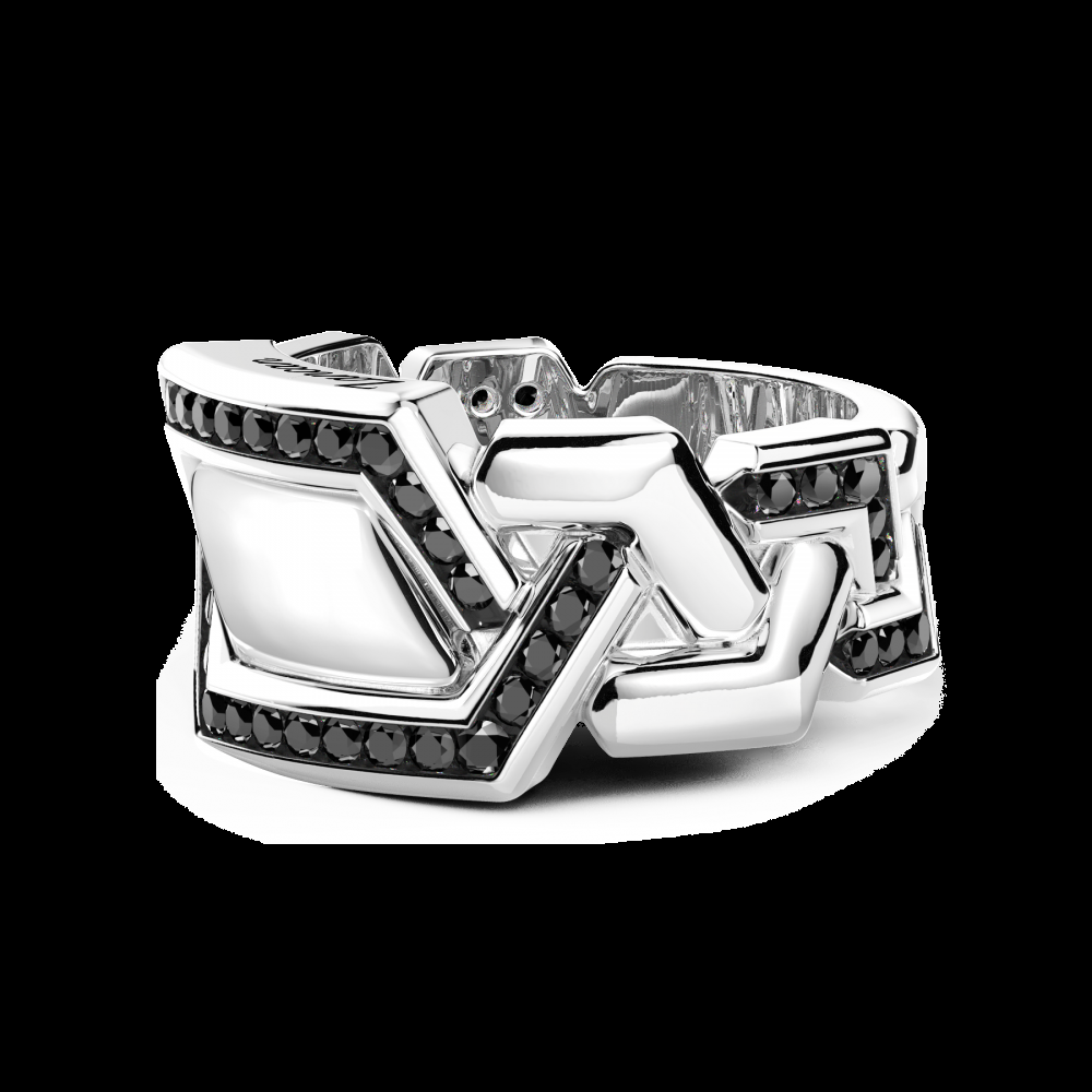 Zancan Anello chevalier Zancan in argento con pietre Fornitura limitata