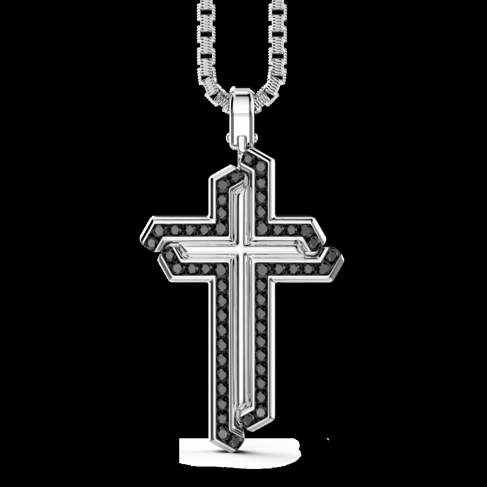 Zancan Collana Zancan in argento con pendente a croce e pietre Black Friday