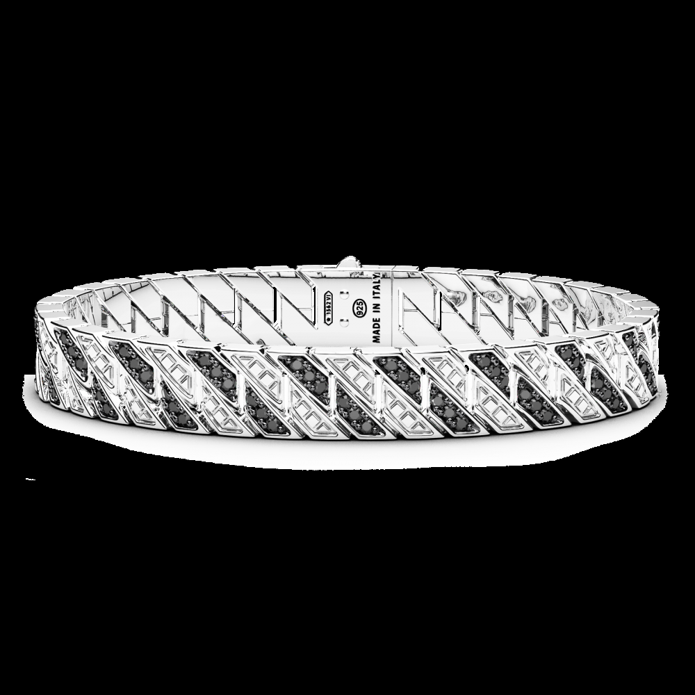 Zancan Bracciale Zancan solo maglia in argento con pietre Cyber Monday