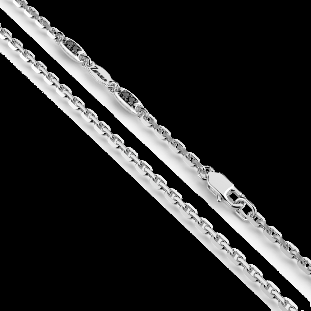 Zancan Collana Zancan in argento con pendente a croce e pietre nere Offerta Anniversario