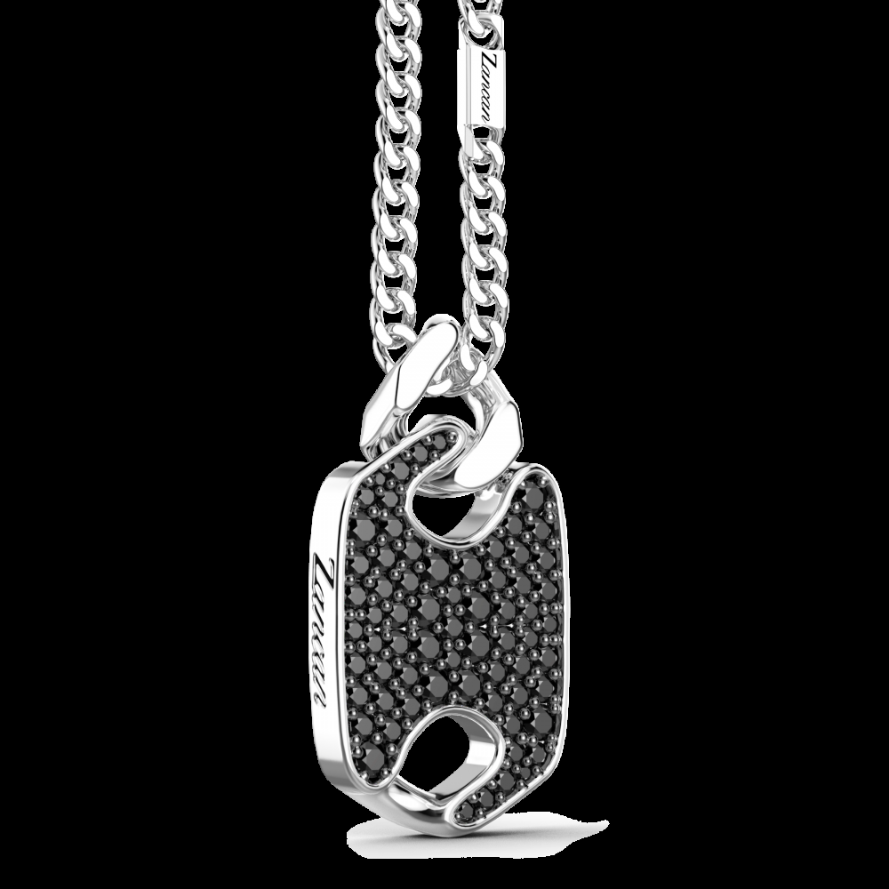 Zancan Collana Zancan in argento con pendente a targa e pietre Vendita calda