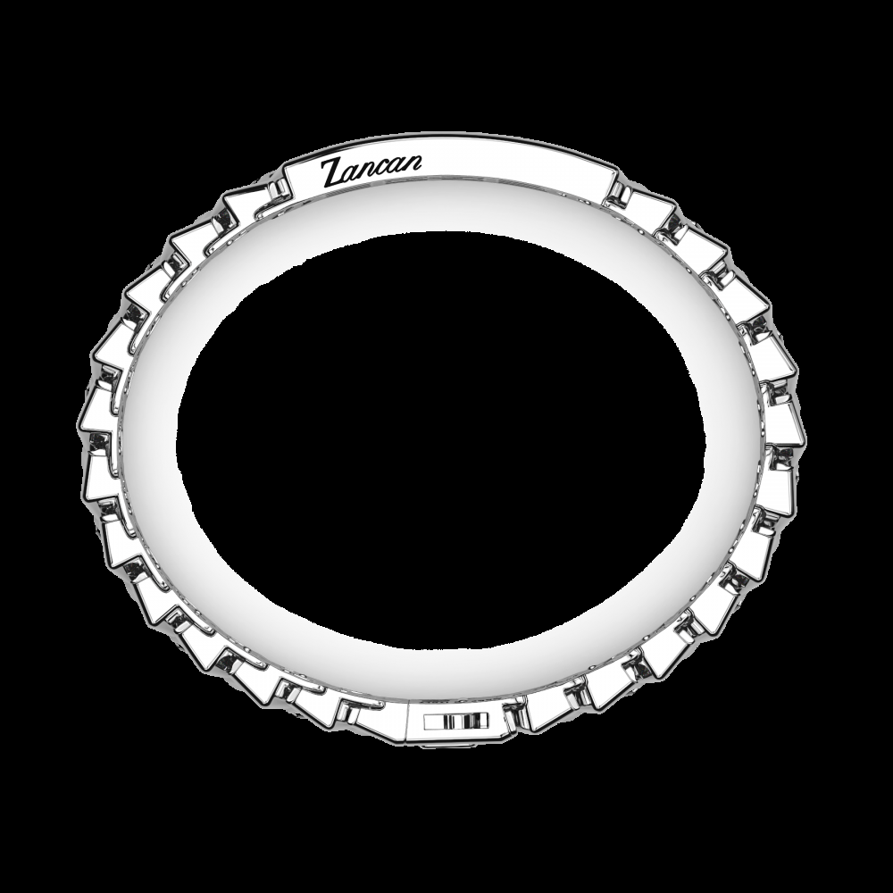 Zancan Bracciale Zancan in argento con pietre e targa centrale Offerta migliore
