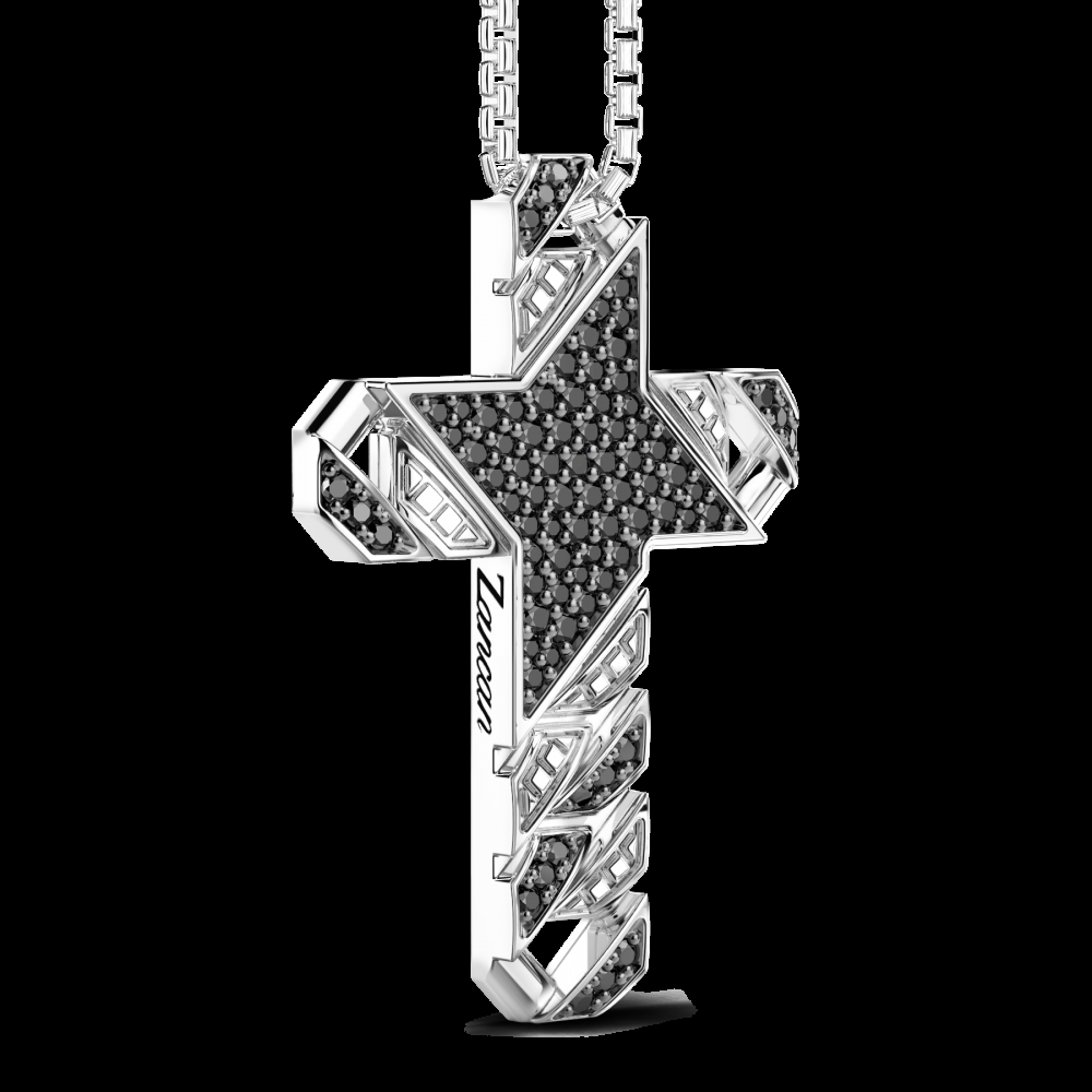 Zancan Collana Zancan in argento con pendente a croce e pietre Online Outlet