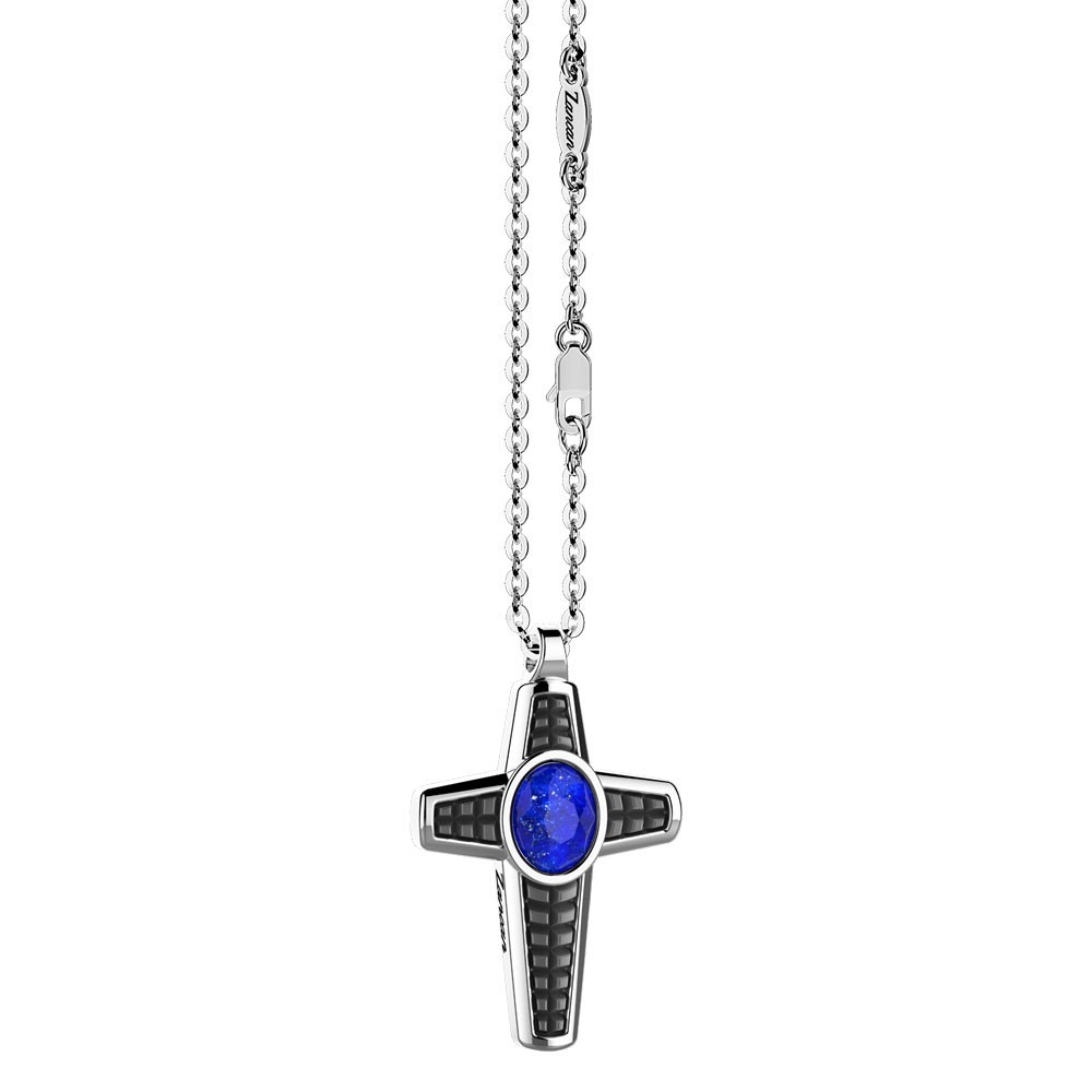 Zancan Collana in argento con pendente a croce e Lapis Comprane uno, ottenene uno gratis