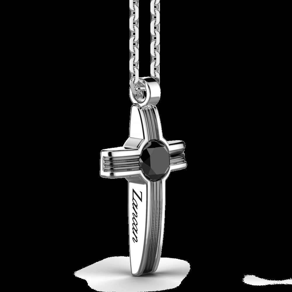 Zancan Collana Zancan in argento con pendente a croce e pietra onice Offerte giornaliere