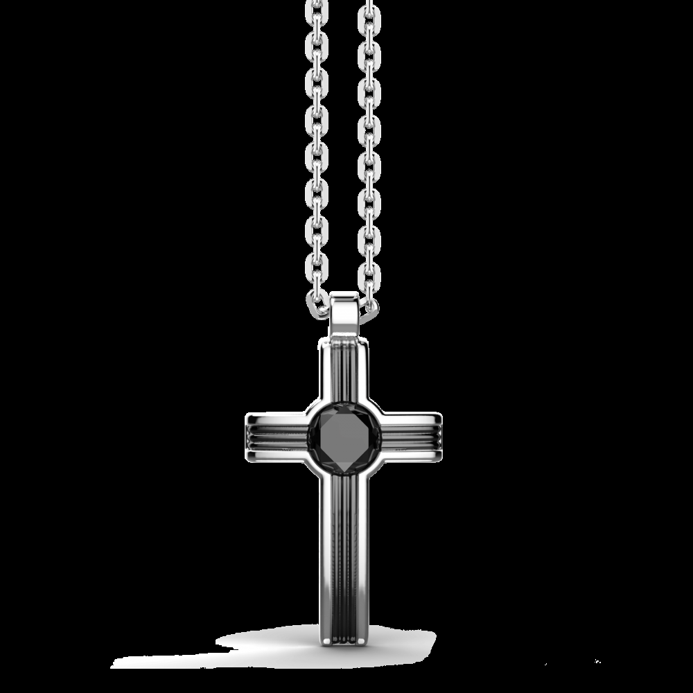 Zancan Collana Zancan in argento con pendente a croce e pietra onice Offerte giornaliere