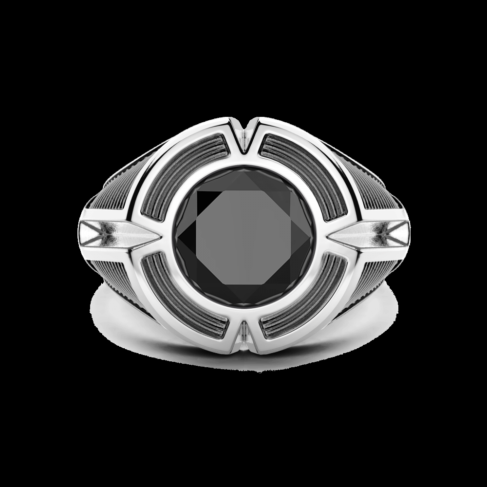 Zancan Anello chevalier Zancan in argento con pietra onice centrale Prezzo basso