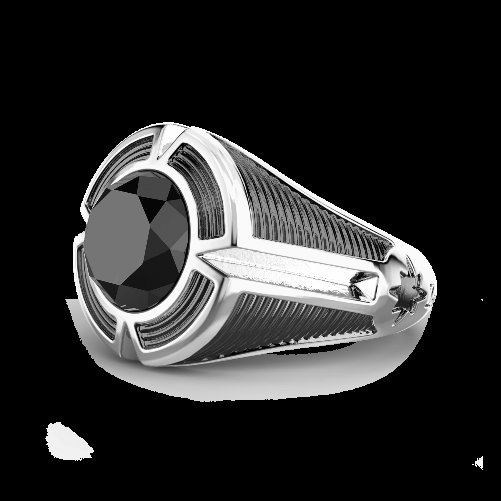 Zancan Anello chevalier Zancan in argento con pietra onice centrale Prezzo basso