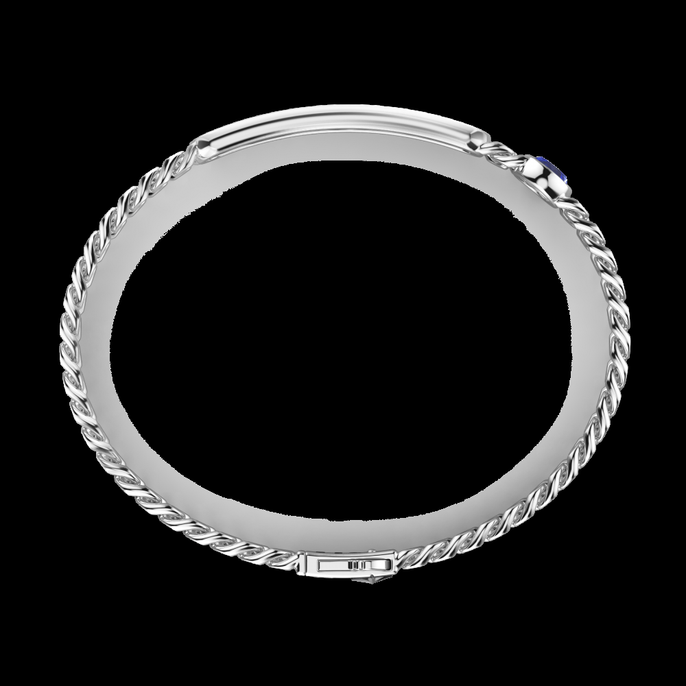 Zancan Bracciale a grumette Zancan in argento con targa e pietre lapis Fino al 50% di sconto