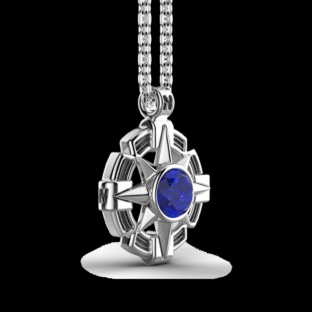 Zancan Collana Zancan in argento con pendente a rosa dei venti e pietra blu Fino al 65% di sconto