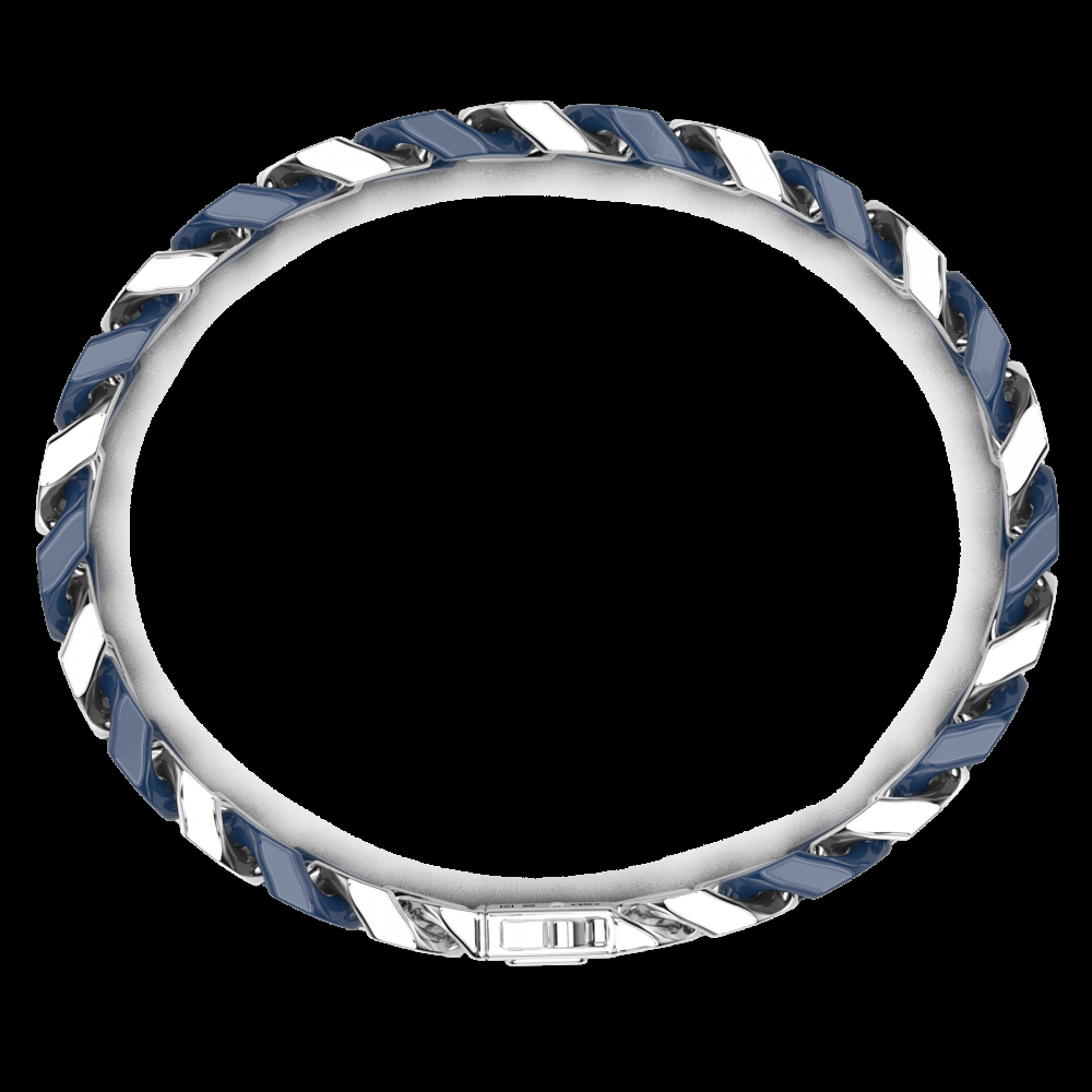 Zancan Bracciale a grumette Zanca in argento e ceramica In Linea