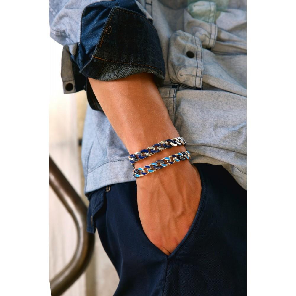 Zancan Bracciale a grumette Zanca in argento e ceramica In Linea