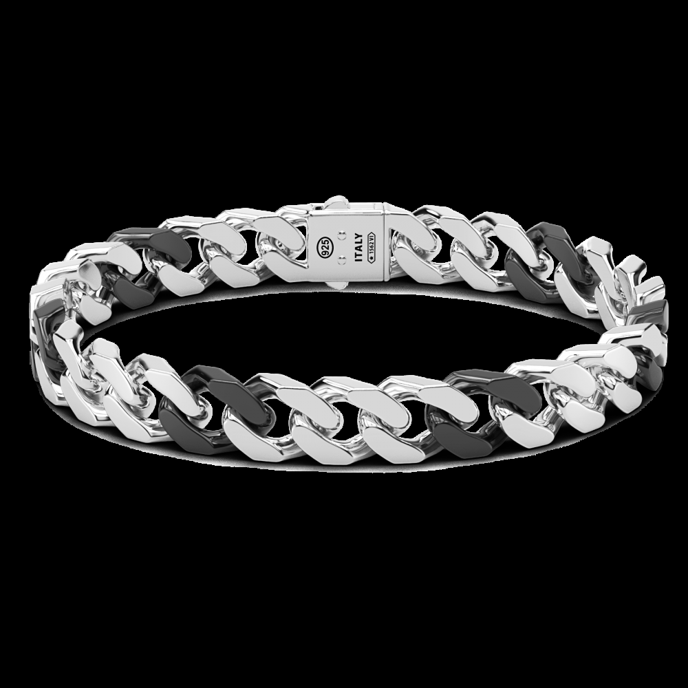 Zancan Bracciale a grumette Zanca in argento e ceramica Nuovo