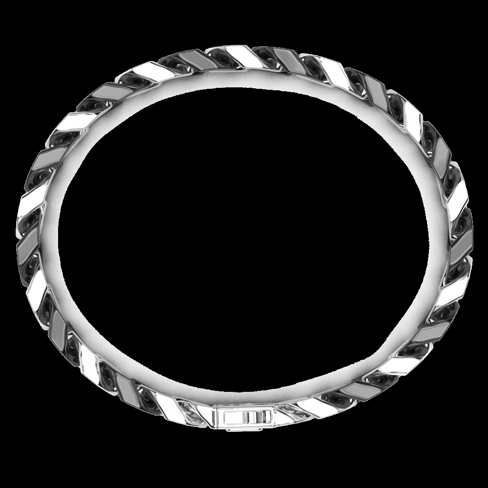 Zancan Bracciale a grumette Zanca in argento e ceramica Qualità