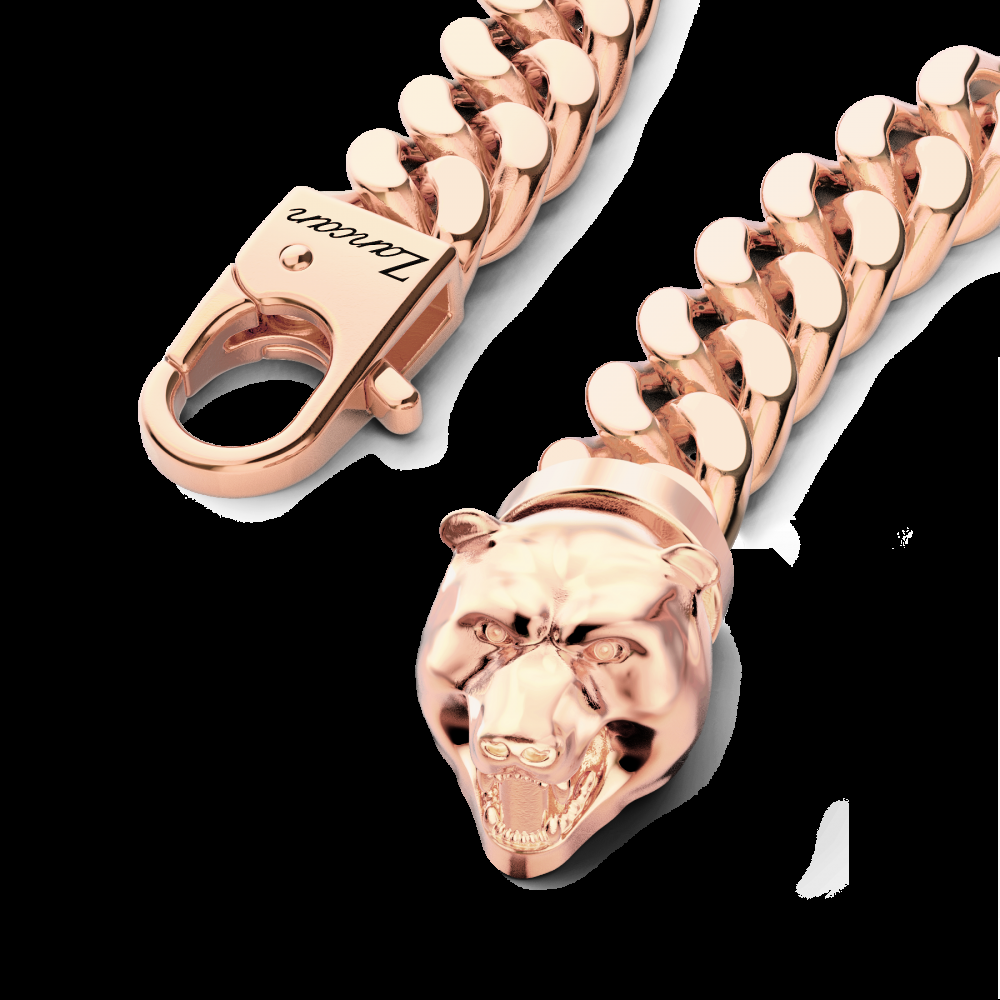 Zancan Bracciale a grumetta Zancan in argento con chiusura a testa d'orso Pezzi Unici