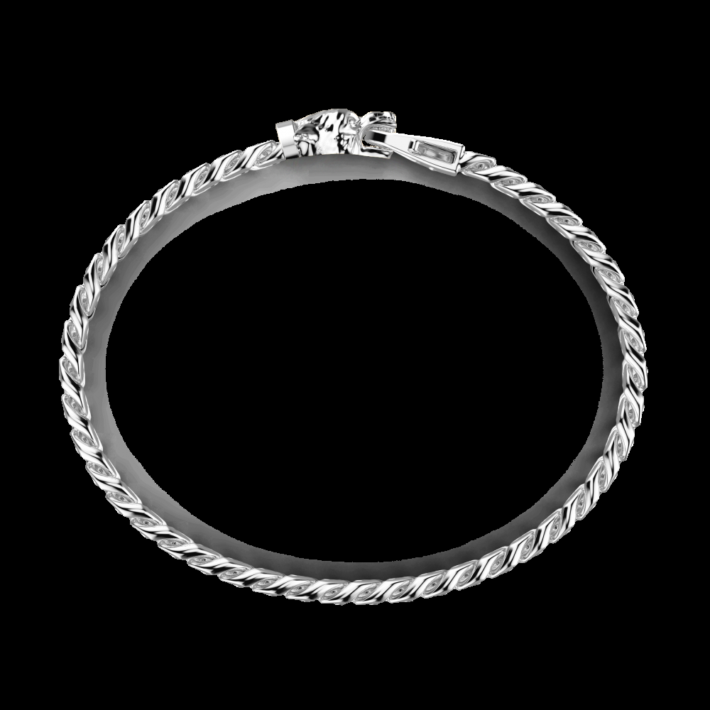 Zancan Bracciale a grumetta Zancan in argento con chiusura a testa di lupo Soddisfazione Garantita