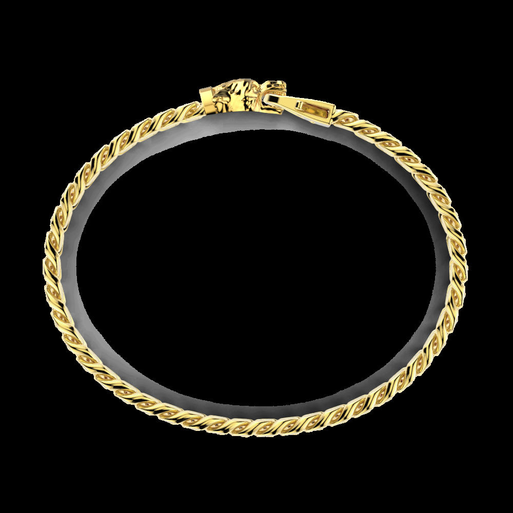 Zancan Bracciale a grumetta Zancan in argento con chiusura a testa di lupo Qualità Garantita