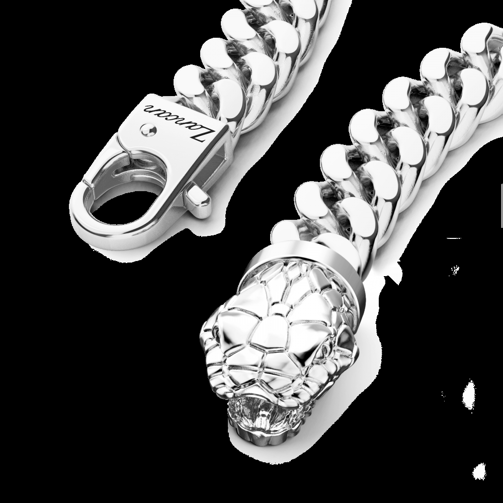 Zancan Bracciale a grumetta Zancan in argento con chiusura a testa di serpente Economico