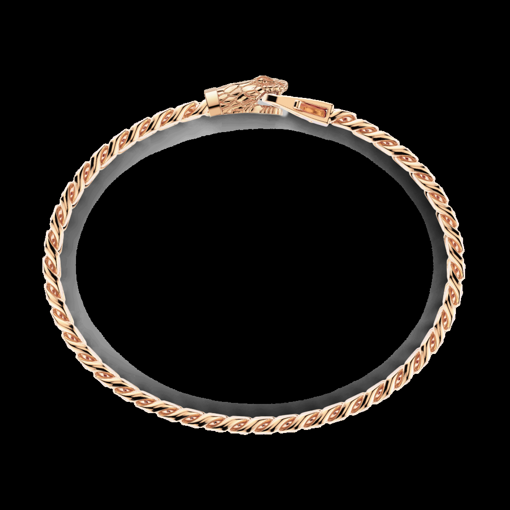 Zancan Bracciale a grumetta Zancan in argento con chiusura a testa di serpente In Vendita
