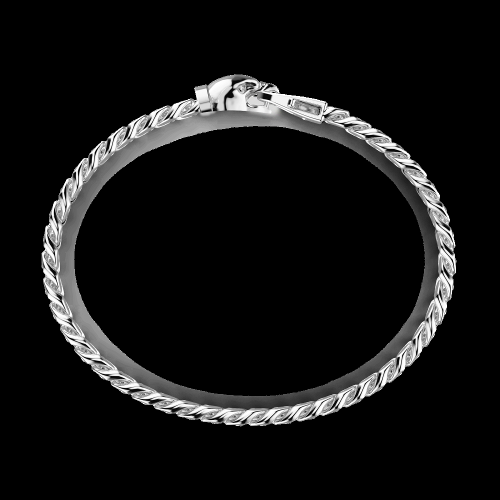 Zancan Bracciale a grumetta Zancan in argento con chiusura a testa d'aquila Vendita Economica